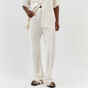 DISSH 〰️ Simone Satin Bias Pant in White